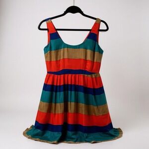 Jack by BB Dakota striped fit and flare dress S